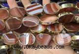 CME519 12 inches 18*28mm - 20*30mm oval banded agate beads