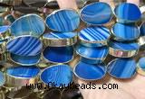 CME530 12 inches 18*28mm - 20*30mm flat teardrop banded agate beads