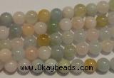 CMG11 15.5 inches 6mm round A grade natural morganite beads