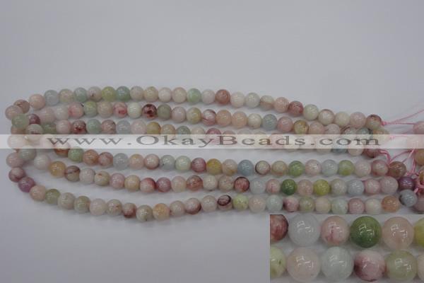 CMG111 15.5 inches 6mm round natural morganite beads wholesale