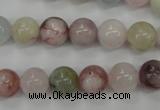 CMG113 15.5 inches 10mm round natural morganite beads wholesale