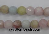 CMG123 15.5 inches 10mm faceted round natural morganite beads