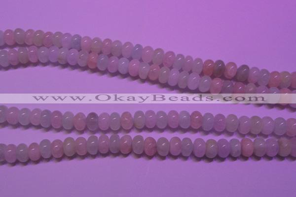 CMG131 15 inches 5*8mm rondelle natural morganite beads wholesale