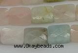 CMG180 15.5 inches 8*10mm faceetd rectangle morganite beads