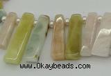 CMG190 Top drilled 6*15mm - 8*30mm sticks morganite beads