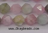 CMG203 15.5 inches 10mm faceted nuggets morganite gemstone beads