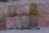 CMG223 15.5 inches 6*10mm faceted rondelle morganite beads