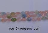 CMG231 15.5 inches 8*12mm flat teardrop morganite beads wholesale