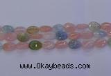 CMG232 15.5 inches 10*14mm flat teardrop morganite beads wholesale