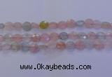 CMG253 15.5 inches 10mm faceted coin morganite beads