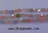 CMG261 15.5 inches 14*14mm faceted square morganite beads