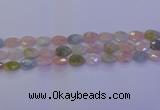 CMG271 15.5 inches 8*12mm faceted flat teardrop morganite beads