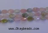 CMG275 15.5 inches 15*20mm faceted flat teardrop morganite beads