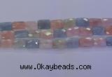 CMG279 15.5 inches 12*16mm faceted rectangle morganite beads