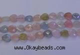 CMG285 15.5 inches 14*14mm faceted heart morganite beads