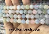 CMG342 15.5 inches 8mm round natural morganite beads