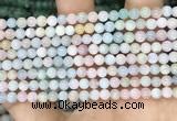 CMG401 15.5 inches 4mm round morganite beads wholesale