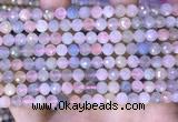 CMG415 15.5 inches 6mm faceted round morganite gemstone beads