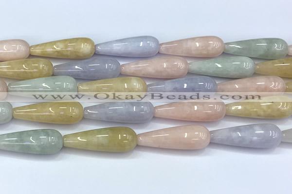 CMG465 15 inches 10*30mm teardrop morganite gemstone beads