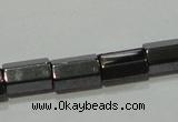 CMH108 15.5 inches 5*8mm faceted tube magnetic hematite beads