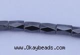 CMH12 16 inches 6*8mm faceted column magnetic hematite beads