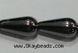 CMH140 15.5 inches 8*16mm teardrop magnetic hematite beads