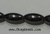 CMH148 15.5 inches 6*12mm rice magnetic hematite beads wholesale