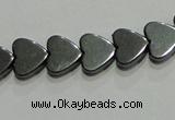 CMH174 15.5 inches 6*6mm heart magnetic hematite beads wholesale