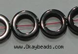 CMH179 15.5 inches 12mm donut magnetic hematite beads wholesale