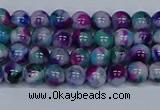 CMJ407 15.5 inches 4mm round rainbow jade beads wholesale