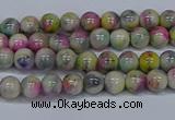 CMJ435 15.5 inches 4mm round rainbow jade beads wholesale