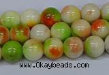 CMJ451 15.5 inches 8mm round rainbow jade beads wholesale