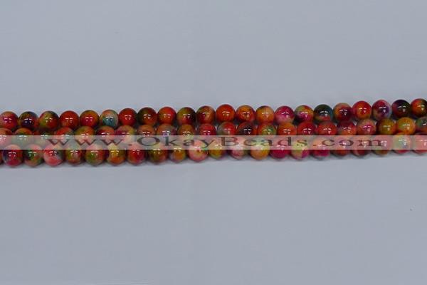 CMJ472 15.5 inches 8mm round rainbow jade beads wholesale