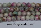 CMJ491 15.5 inches 4mm round rainbow jade beads wholesale