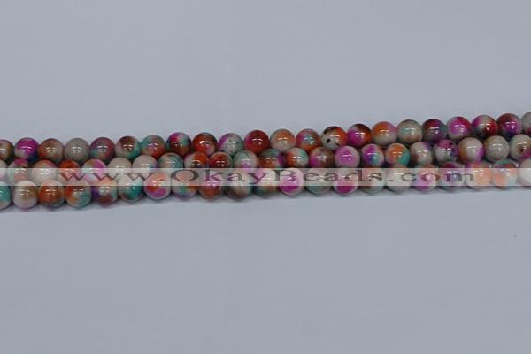 CMJ493 15.5 inches 8mm round rainbow jade beads wholesale