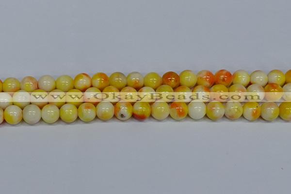 CMJ509 15.5 inches 12mm round rainbow jade beads wholesale