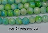 CMJ520 15.5 inches 6mm round rainbow jade beads wholesale