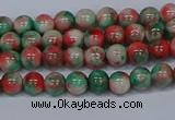 CMJ533 15.5 inches 4mm round rainbow jade beads wholesale