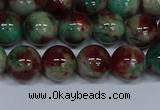 CMJ571 15.5 inches 10mm round rainbow jade beads wholesale