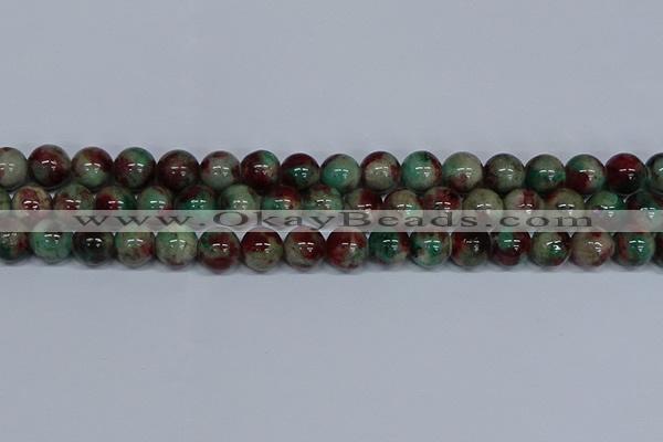 CMJ572 15.5 inches 12mm round rainbow jade beads wholesale