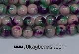 CMJ597 15.5 inches 6mm round rainbow jade beads wholesale