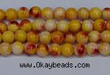 CMJ645 15.5 inches 4mm round rainbow jade beads wholesale