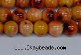 CMJ647 15.5 inches 8mm round rainbow jade beads wholesale