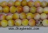 CMJ695 15.5 inches 6mm round rainbow jade beads wholesale