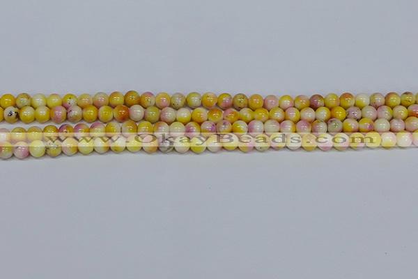 CMJ695 15.5 inches 6mm round rainbow jade beads wholesale