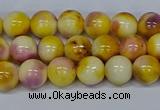 CMJ696 15.5 inches 8mm round rainbow jade beads wholesale