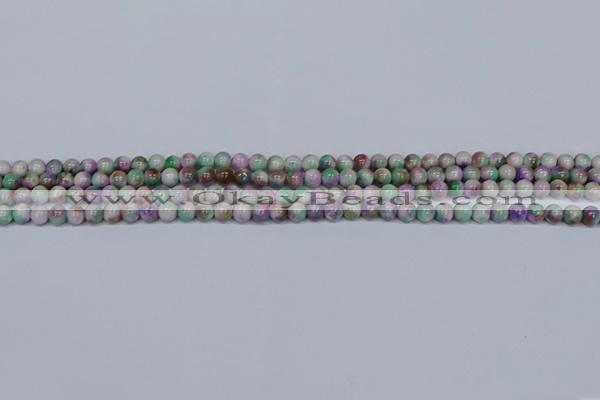 CMJ715 15.5 inches 4mm round rainbow jade beads wholesale