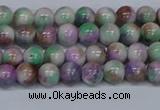 CMJ716 15.5 inches 6mm round rainbow jade beads wholesale