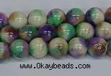 CMJ717 15.5 inches 8mm round rainbow jade beads wholesale