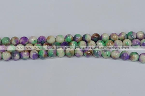 CMJ719 15.5 inches 12mm round rainbow jade beads wholesale